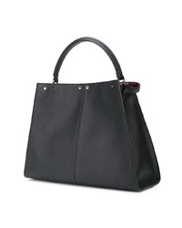 Темно-синяя кожаная большая сумка от Fendi