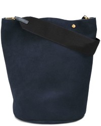 Темно-синяя кожаная большая сумка от Marni