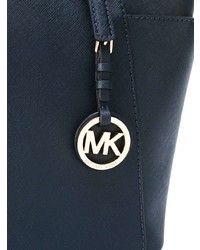 Темно-синяя кожаная большая сумка от MICHAEL Michael Kors