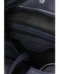 Темно-синяя кожаная большая сумка от Moronero