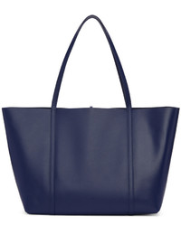 Темно-синяя кожаная большая сумка от Kara