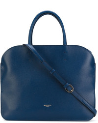 Темно-синяя кожаная большая сумка от Nina Ricci