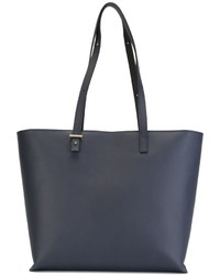 Темно-синяя кожаная большая сумка от Pb 0110