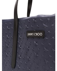 Мужская темно-синяя кожаная большая сумка от Jimmy Choo