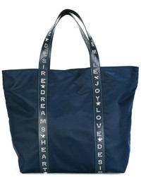 Темно-синяя кожаная большая сумка от RED Valentino