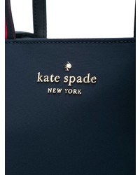 Темно-синяя кожаная большая сумка от Kate Spade
