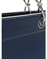 Темно-синяя кожаная большая сумка от Altuzarra