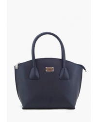 Темно-синяя кожаная большая сумка от Solo