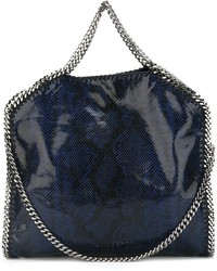 Темно-синяя кожаная большая сумка от Stella McCartney
