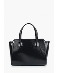 Темно-синяя кожаная большая сумка от Suffle