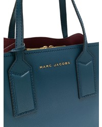 Темно-синяя кожаная большая сумка от Marc Jacobs