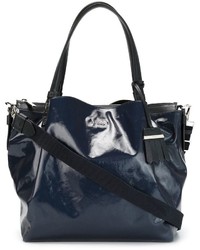 Темно-синяя кожаная большая сумка от Tod's