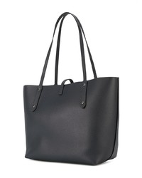 Темно-синяя кожаная большая сумка от Coach