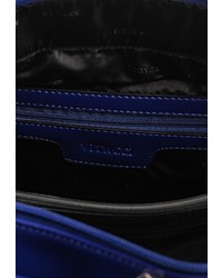 Темно-синяя кожаная большая сумка от Vitacci