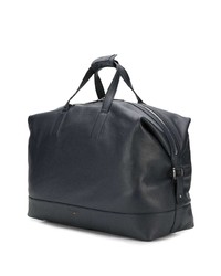 Мужская темно-синяя кожаная дорожная сумка от Santoni