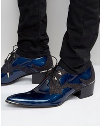 Мужская темно-синяя кожаная обувь от Jeffery West