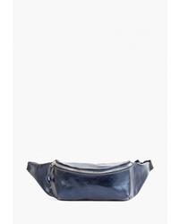 Темно-синяя кожаная поясная сумка от Kokosina