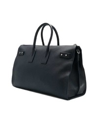 Женская темно-синяя кожаная спортивная сумка от Saint Laurent