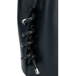 Темно-синяя кожаная сумка-мешок от Scotria