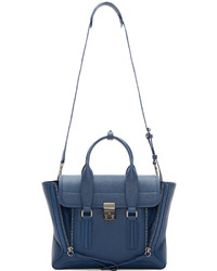 Темно-синяя кожаная сумка-саквояж от 3.1 Phillip Lim