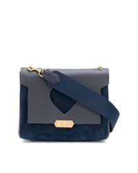 Темно-синяя кожаная сумка-саквояж от Anya Hindmarch