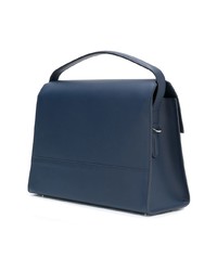 Темно-синяя кожаная сумка-саквояж от Pb 0110