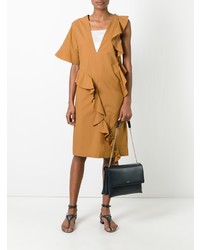 Темно-синяя кожаная сумка-саквояж от Lanvin