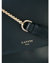 Темно-синяя кожаная сумка-саквояж от Lanvin