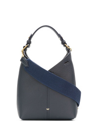 Темно-синяя кожаная сумка через плечо от Anya Hindmarch