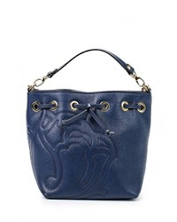 Темно-синяя кожаная сумка через плечо от Braccialini