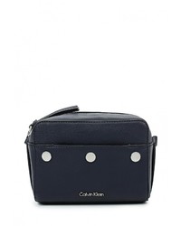 Темно-синяя кожаная сумка через плечо от Calvin Klein Jeans