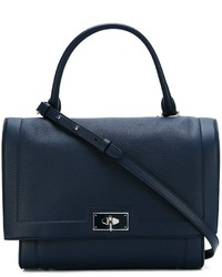 Темно-синяя кожаная сумка через плечо от Givenchy