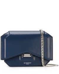 Темно-синяя кожаная сумка через плечо от Givenchy