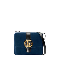 Темно-синяя кожаная сумка через плечо от Gucci