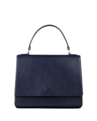Темно-синяя кожаная сумка через плечо от IGOR YORK