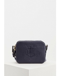 Темно-синяя кожаная сумка через плечо от Lauren Ralph Lauren
