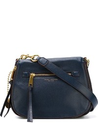 Темно-синяя кожаная сумка через плечо от Marc Jacobs