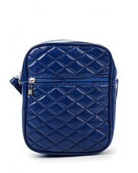 Темно-синяя кожаная сумка через плечо от Marc Johnson