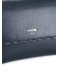 Темно-синяя кожаная сумка через плечо от Lanvin