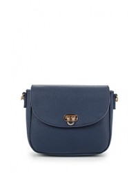 Темно-синяя кожаная сумка через плечо от Pieces