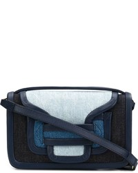 Темно-синяя кожаная сумка через плечо от Pierre Hardy