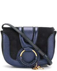 Темно-синяя кожаная сумка через плечо от See by Chloe