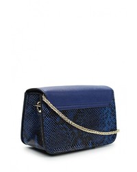 Темно-синяя кожаная сумка через плечо от Vitacci