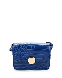 Темно-синяя кожаная сумка через плечо от Vitacci