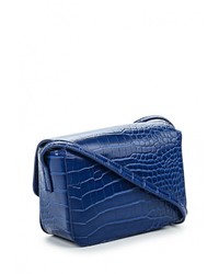 Темно-синяя кожаная сумка через плечо от Vitacci