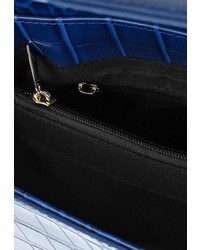 Темно-синяя кожаная сумка через плечо от Vitacci