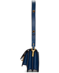 Женская темно-синяя кожаная сумка от Marni