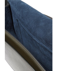 Женская темно-синяя кожаная сумка от Victoria Beckham