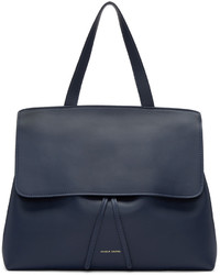 Женская темно-синяя кожаная сумка от Mansur Gavriel
