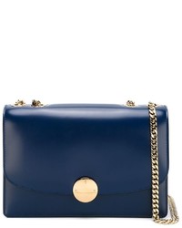 Женская темно-синяя кожаная сумка от Marc Jacobs